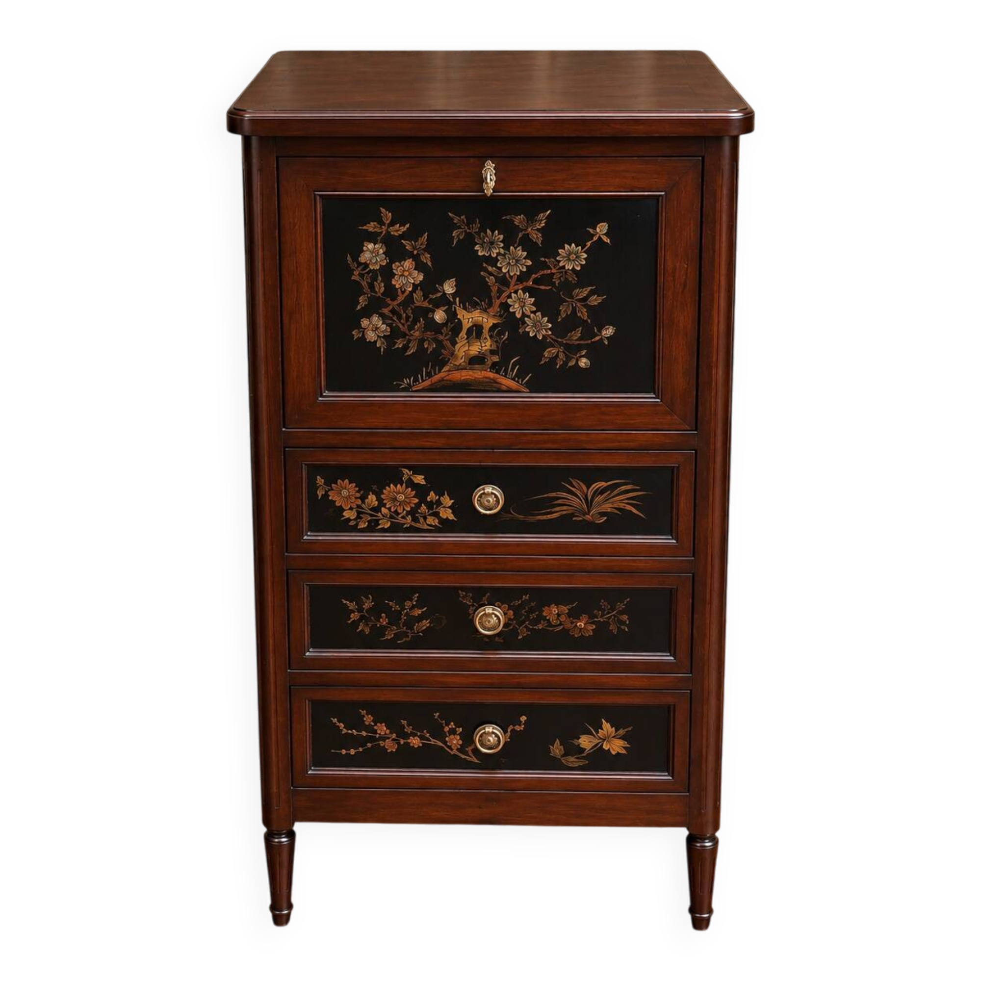 Secretary / wooden cabinet with Chinese lacquer panels