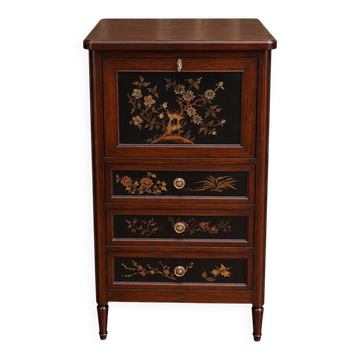 Secretary / wooden cabinet with Chinese lacquer panels