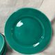 6 earthenware celadon dessert plates