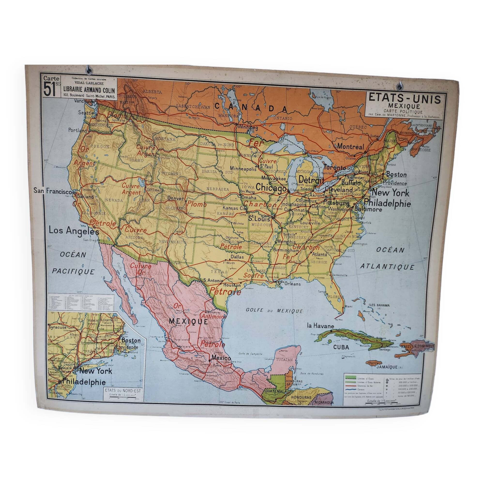 School map vidal lablache n 51