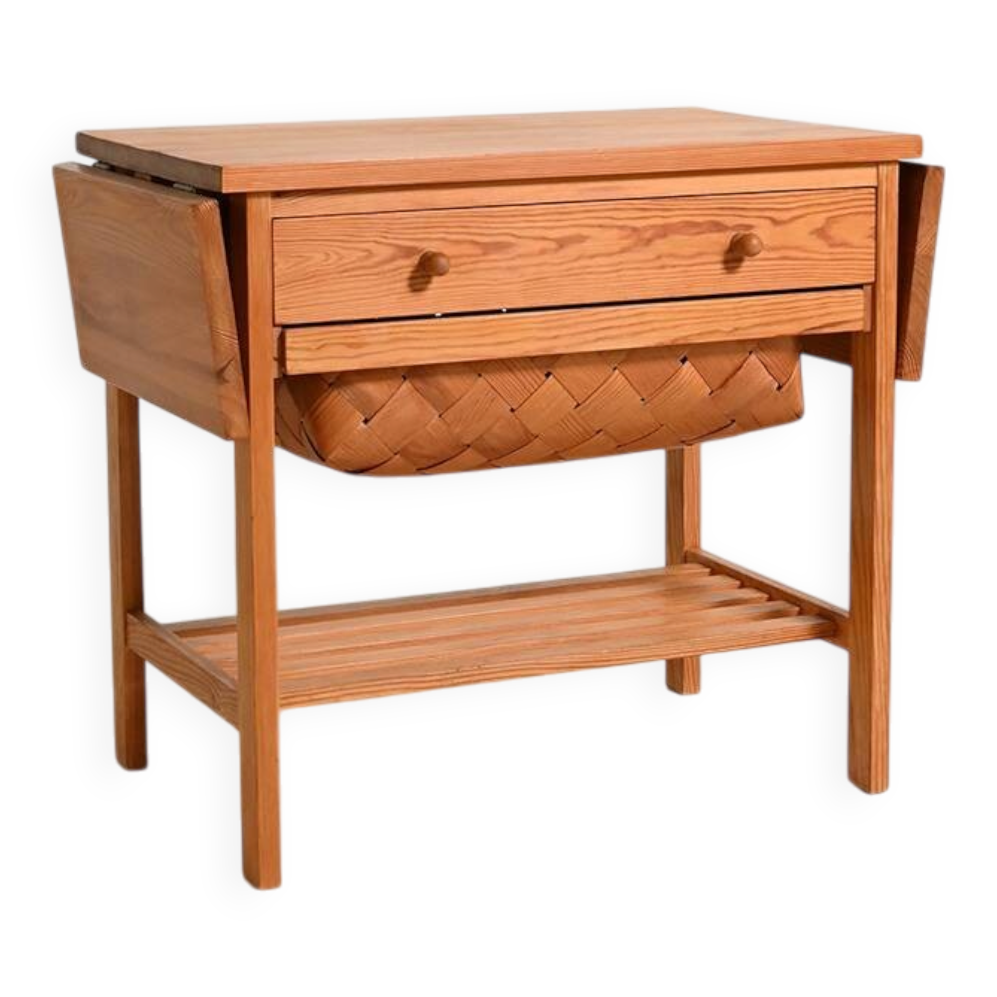 Table d'appoint en pin scandinave, années 1950