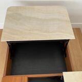 Table basse Calligaris en noyer et céramique