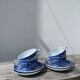 4 tasses porcelaine bleu Japon