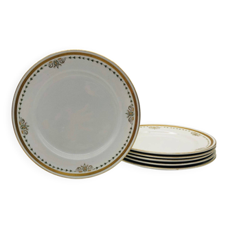 6 vintage dessert plates, Keeling & Co Losol Ware Burslem.