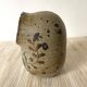 Stoneware salt pot, blue flower decor
