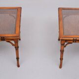 Faux Bamboo Cherry Wood sofa tables 1970s England