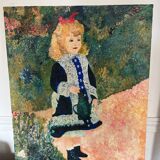 Oil on canvas depicting the girl with the watering can