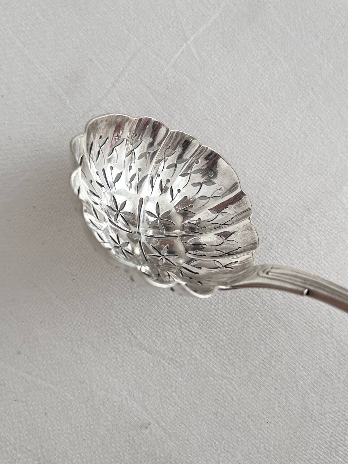 Christofle silver-plated metal sugar shaker spoon