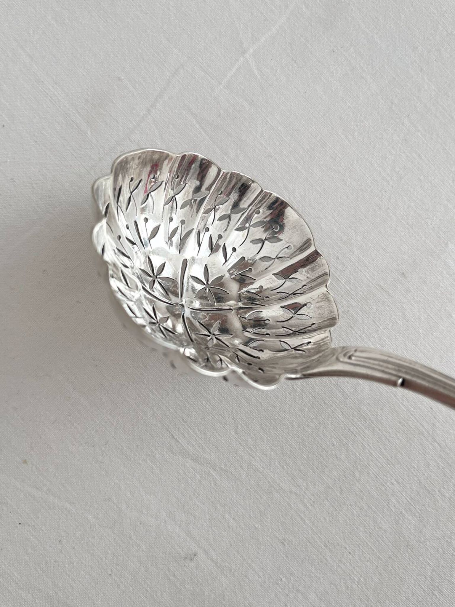 Christofle silver-plated metal sugar shaker spoon