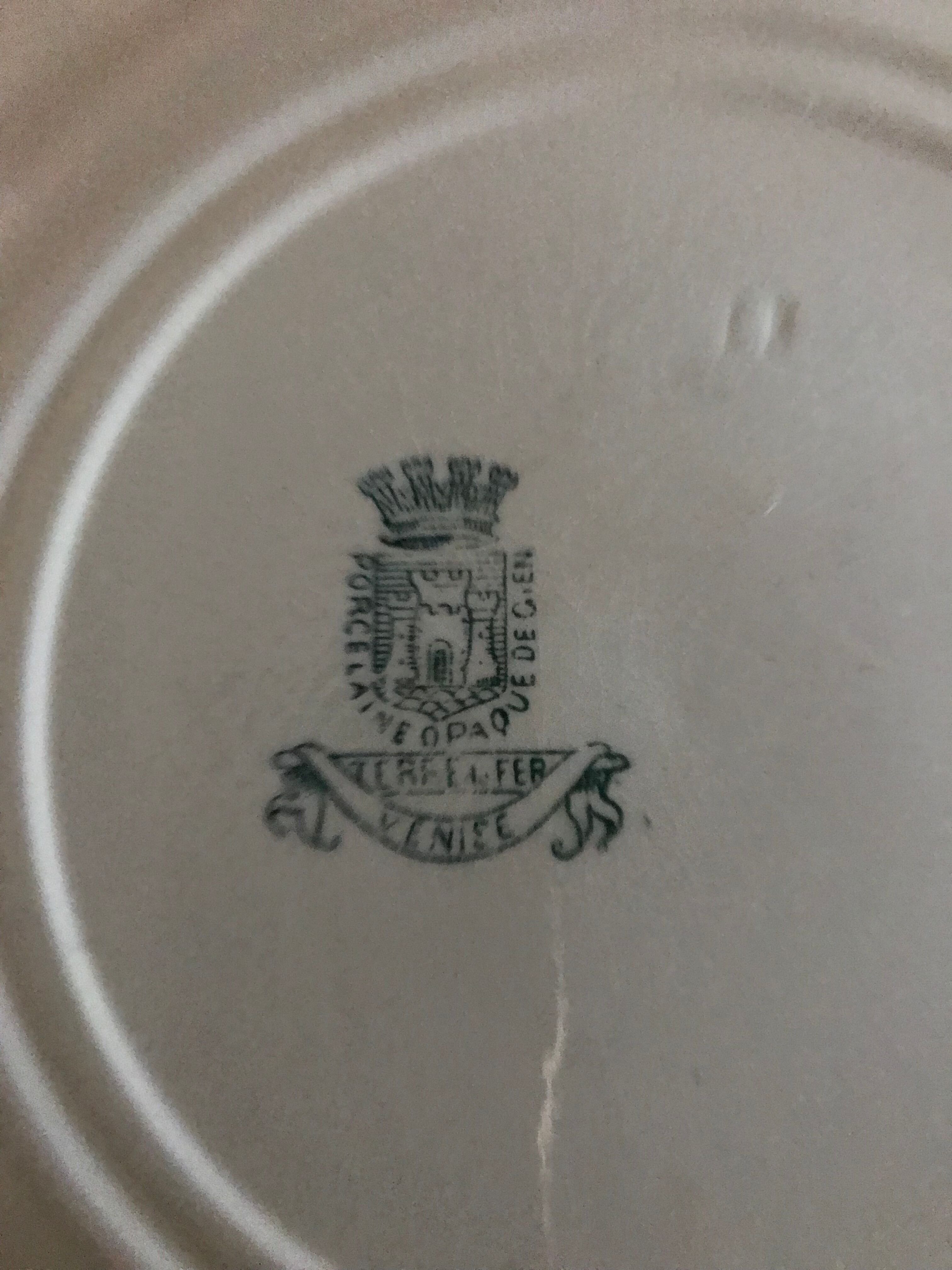 Porcelain plates from Gien "Venice"