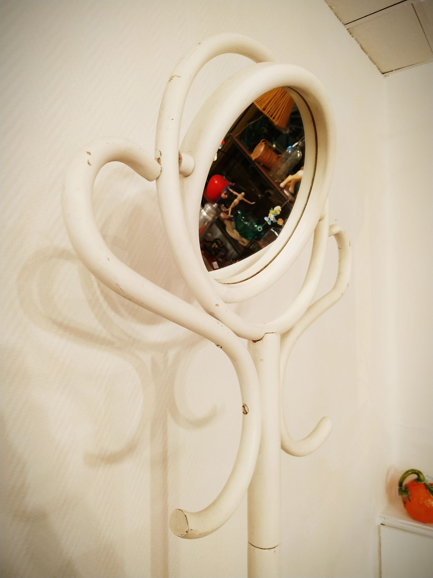 Psyche mirror parrot in curved wood