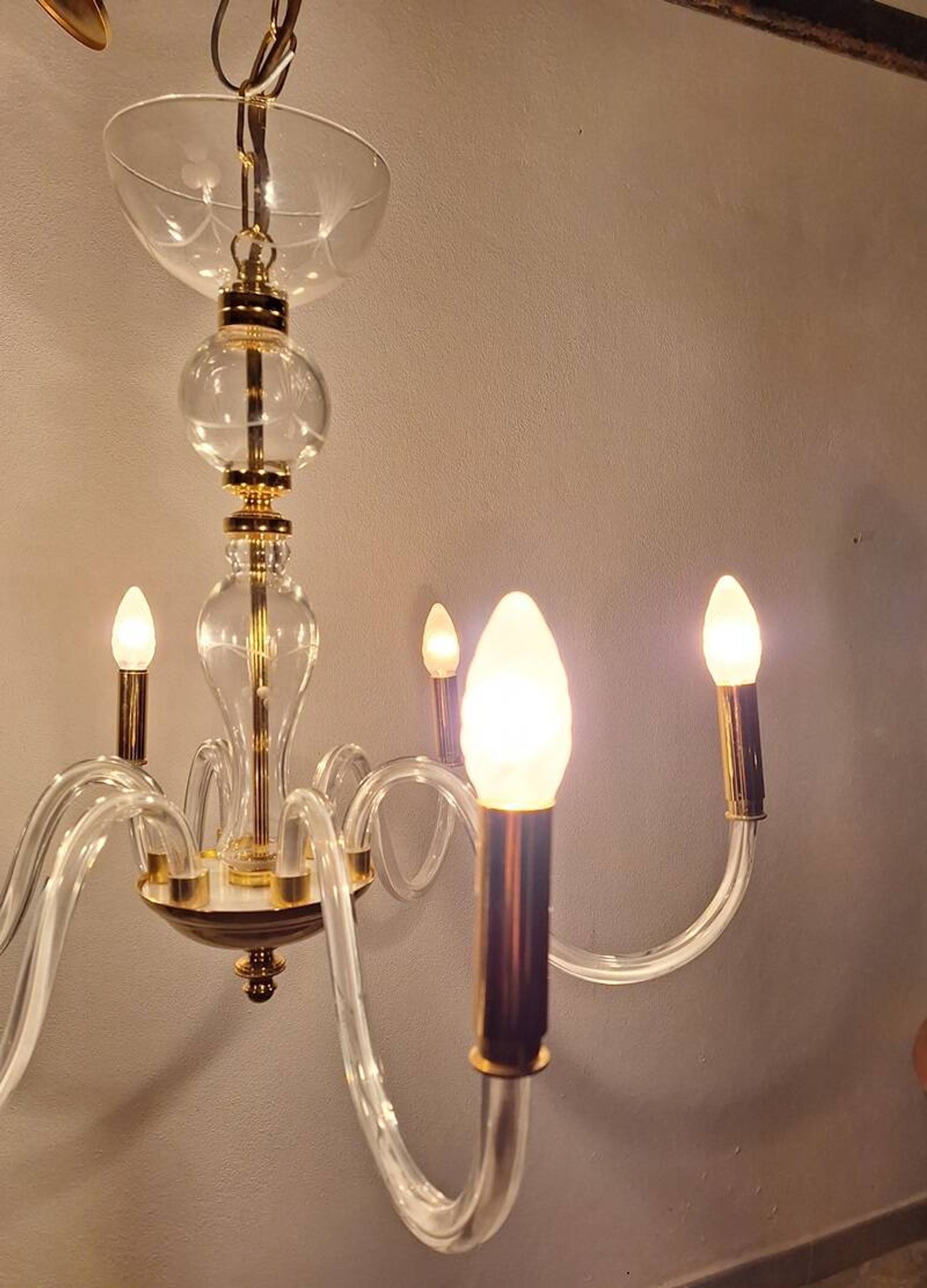 Murano chandelier 6 arms de mayo