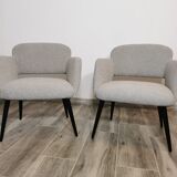 Mid-century restored pair of armchairs