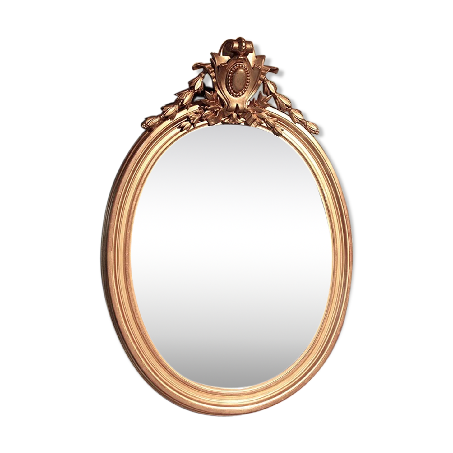 Ice oval wooden gilded 19th 75x102cm