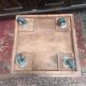 English bookcase on oak wheels