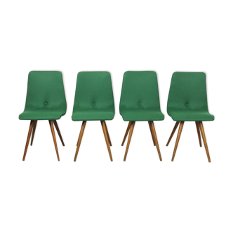 Set of 4 Teak Dining Chairs by van Os, 1950s
