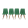 Set of 4 Teak Dining Chairs by van Os, 1950s