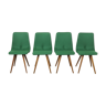 Set of 4 Teak Dining Chairs by van Os, 1950s
