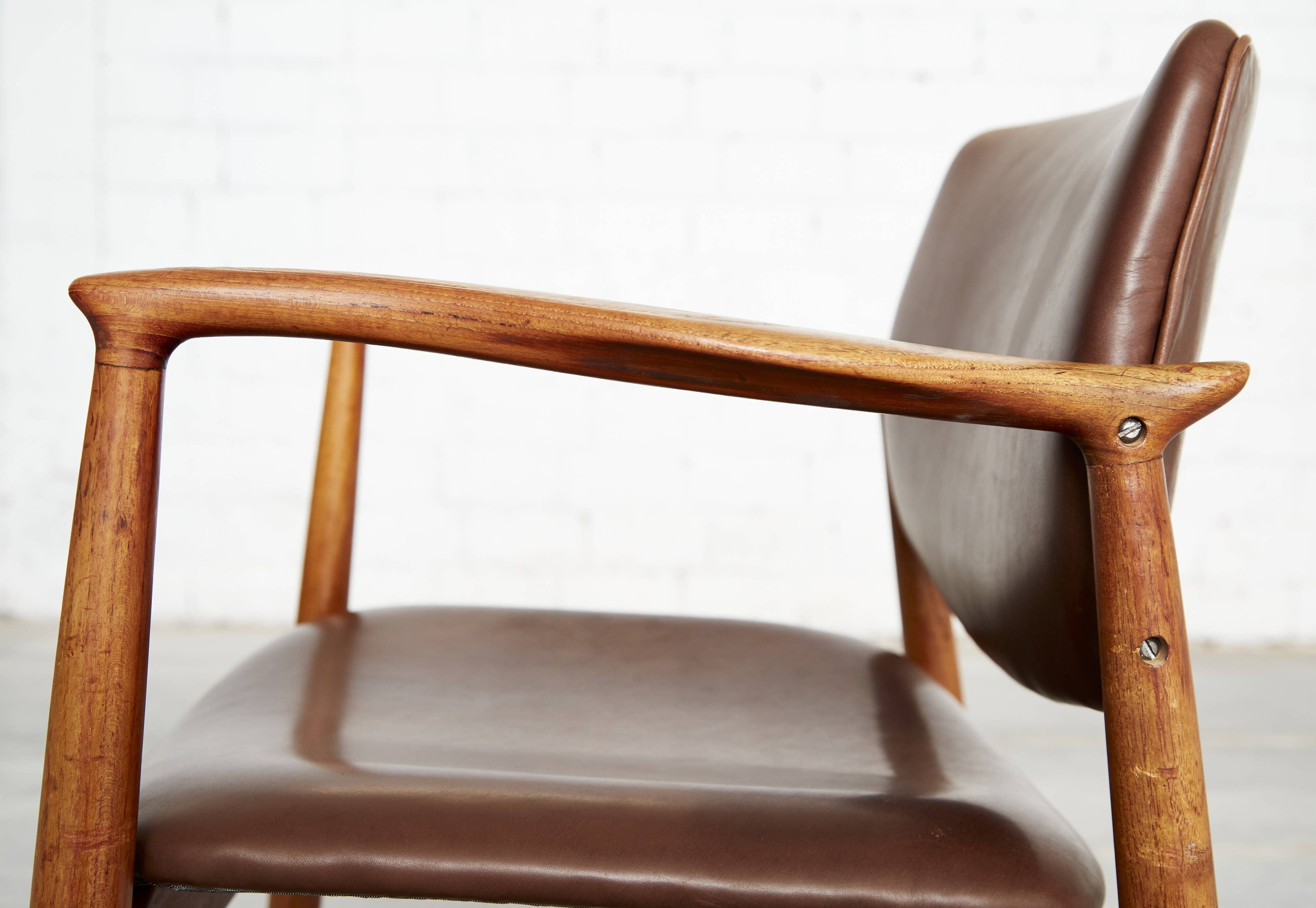 Vintage Captain's Chair in Teak by Erik Buch for Ørum Møbler