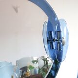 Cobalt blue mirror, Italian design, circa 1970