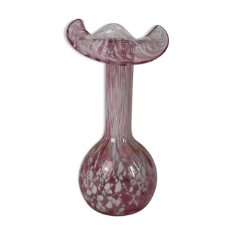 Pink glass vase