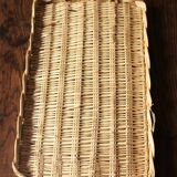 Rectnngle wicker tray vintage basketry