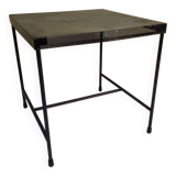 Table d'appoint en métal perforé vintage, 42 cm