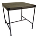 Vintage perforated metal side table, 42 cm