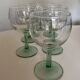 Set de 6 verres ballon à pied vert 14cm 1970