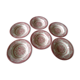 Set of 6 English soup plates