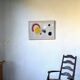 Tableau abstrait sur toile de lin dans le goût de Joan Miro