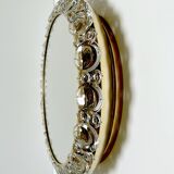 Large Vintage Luxury Crystal Brass Witch Mirror