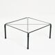 Ensemble de salon design moderniste noir par Jan van Opzeeland en cuir et bar en acier, Pays-Bas, années 1980