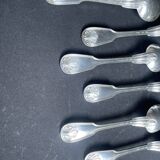 6 Christofle large shell table spoons