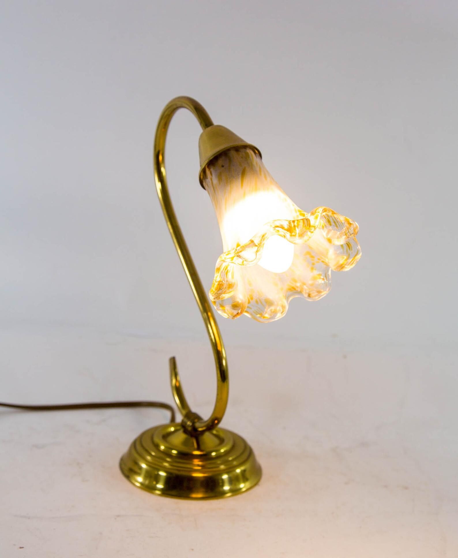 Murano glass lampshade table lampshade and brass base