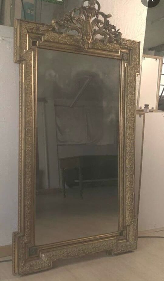 Large gilded antique mirror