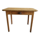 Table de ferme ancienne en bois avec tiroir – XIXe / début XXe siècle