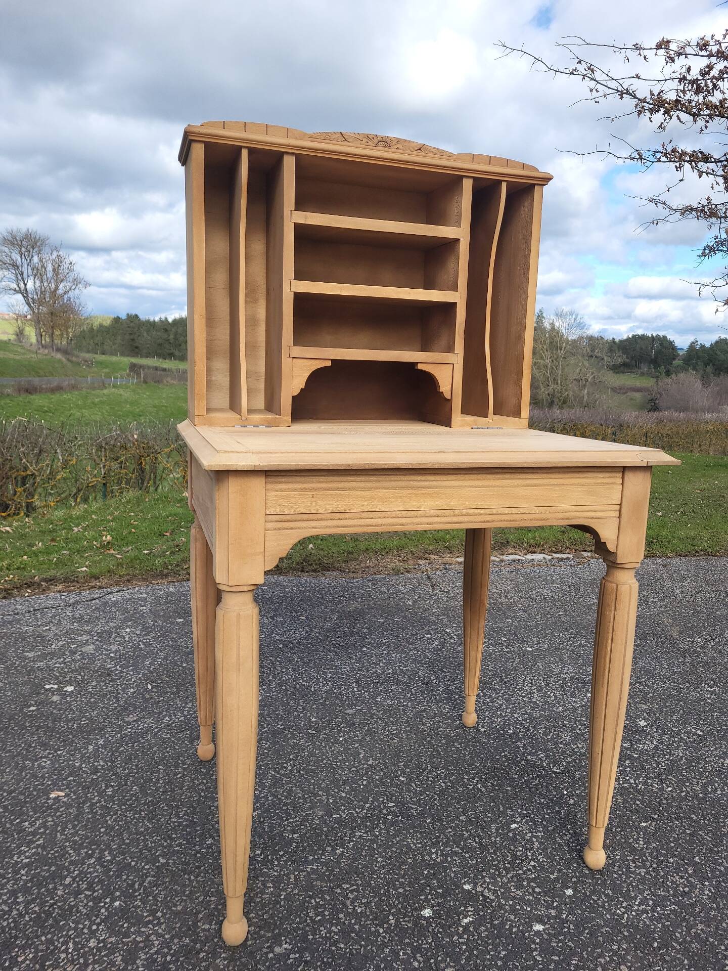 Solid wood desk