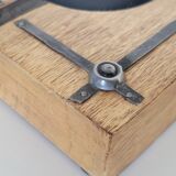 Ashtray empty pocket brutalist industrial metal and wood