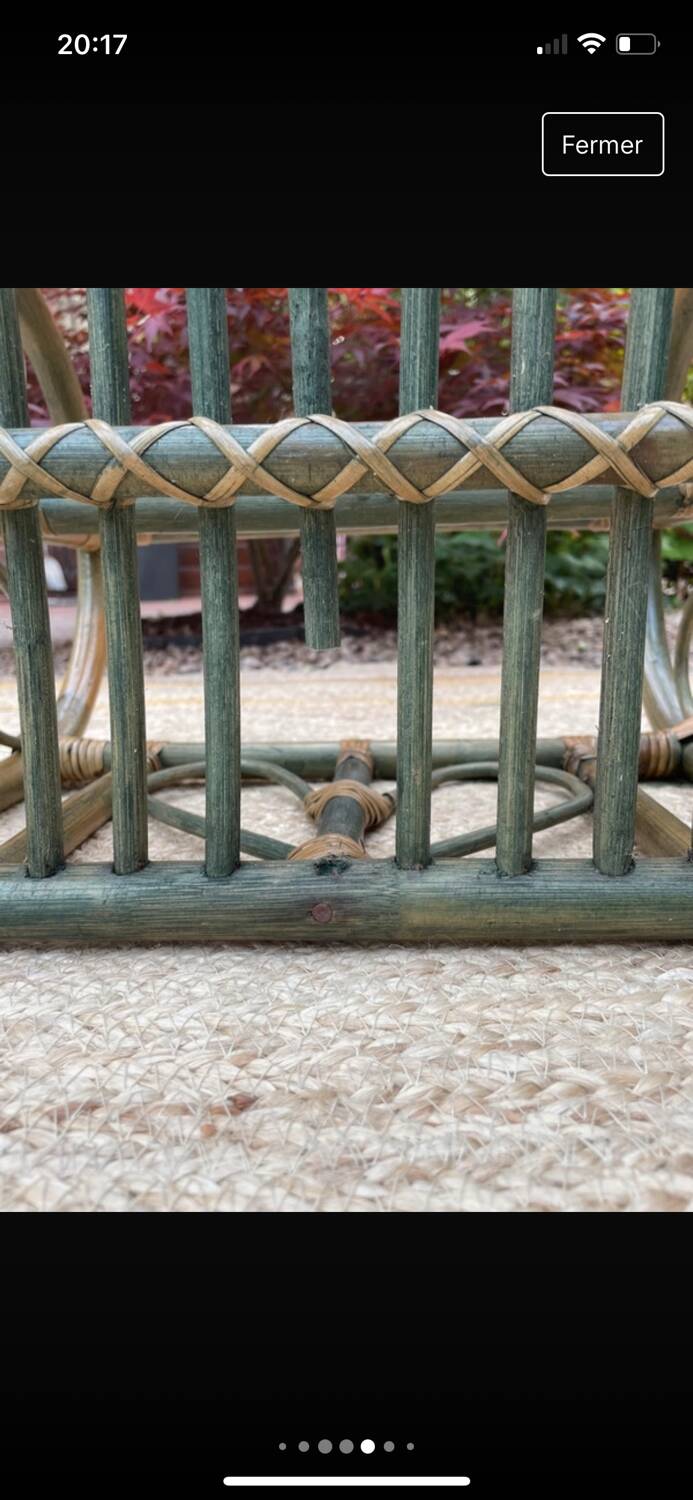 Porte-revues en bambou, années 1970