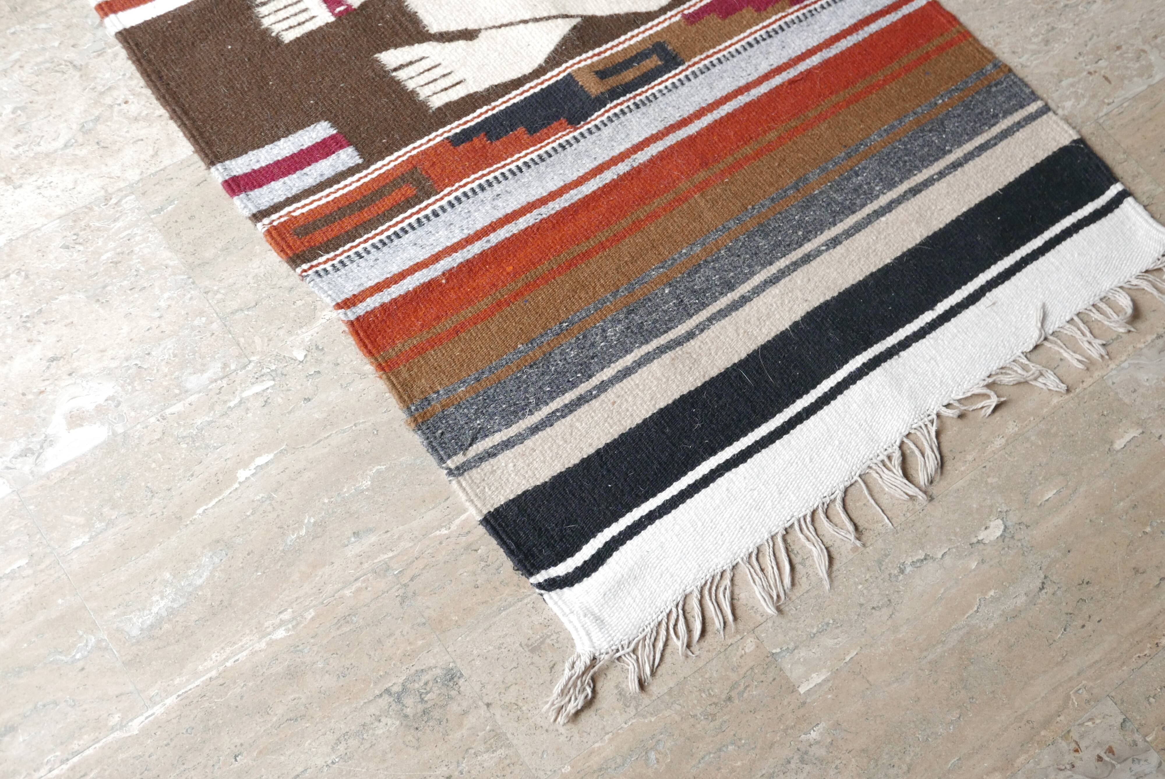 South American folk rug, 1970s - 150 X 69 cm