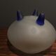 large opalescent glass vase