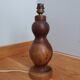 Handmade turned wooden foot lamp