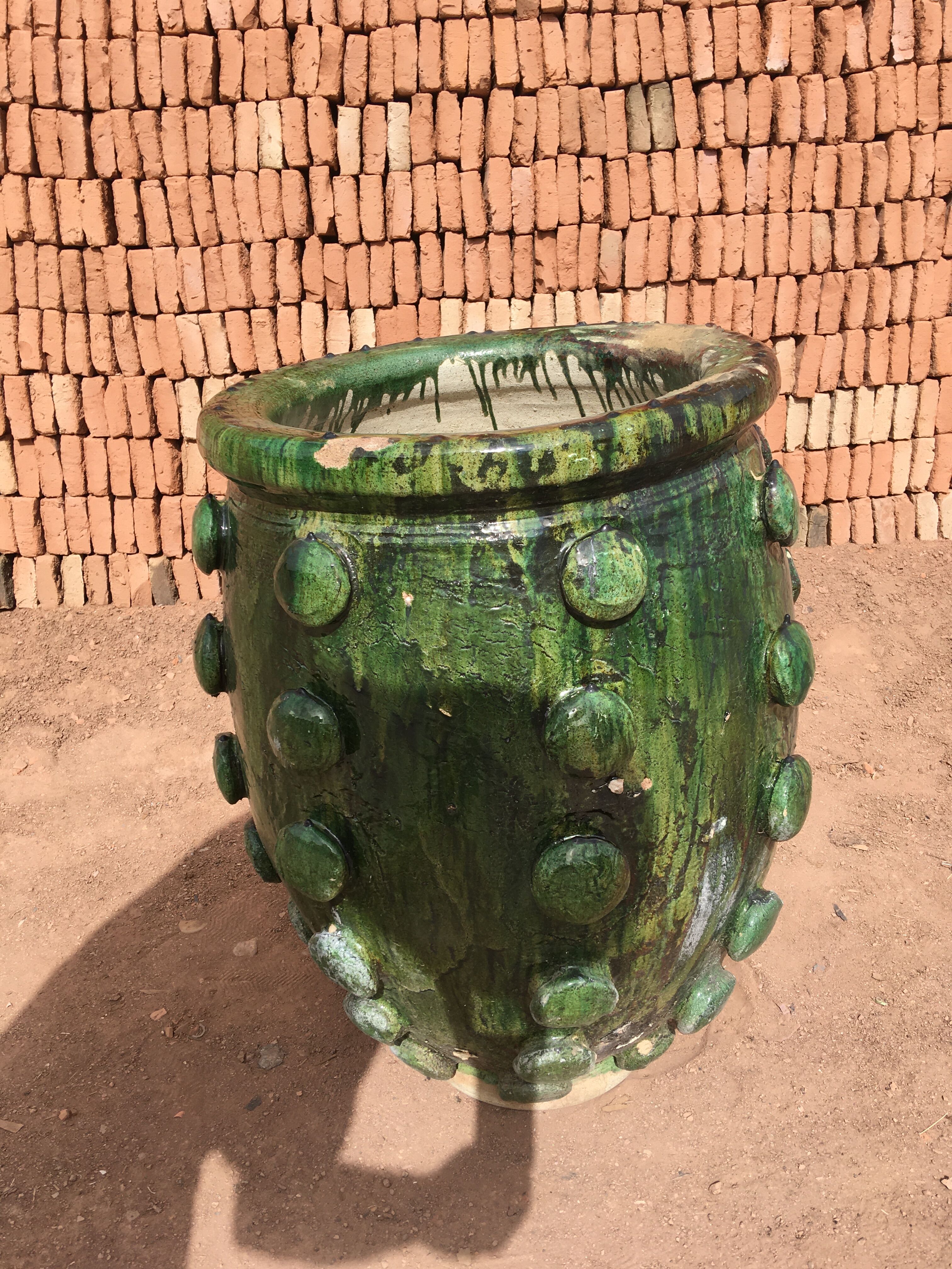 Traditional and authentic tamegroute pottery jar