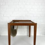 Danish teak side table with magazine rack, 1960s