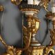 Antique wall sconces in wood and iron, Italy, mid-19th century.