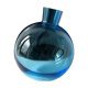 Blue glass ball vase (Portieux?) with tilting bottom