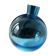 Blue glass ball vase (Portieux?) with tilting bottom
