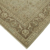 Hand-knotted persian  1970s 220 cm x 327 cm beige wool carpet