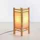 Vintage Japanese Tarogo table lamp in bamboo and linen
